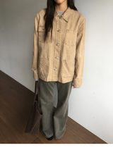 Trucker Washed Jacket (2color)