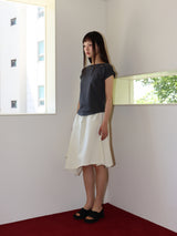 SHELL CAP SLEEVE T (CHARCOAL)