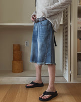 Luffy cut bermuda denim pants