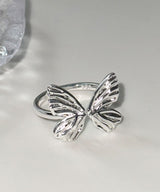 silver butterfly ring