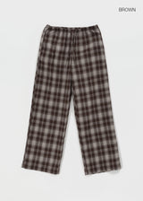 [MADE] Wesh Napping Check Banding Pants