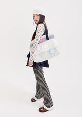 dot lace shoulder bag