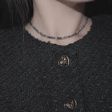iolite gemstone choker