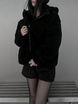 [unisex] sherpa hoodie fleece zip-up (2color)