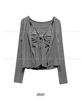 Simone Tie Ribbon Cardigan Set