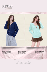 Mint Twist Hooded Knit Zip-Up