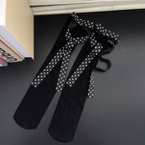Y2K 3D Polka Dot Ribbon Velvet Socks