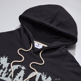 ビンテージロゴフードTシャツ　チャコール
