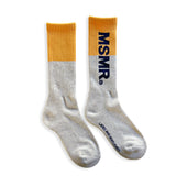 Half Color Crew Socks Orange