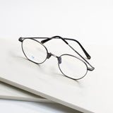 Knouun Round titanium glasses CODE. 101. A gray