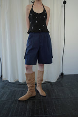 Grain bermuda pants_navy