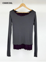 LAYERED TENCEL LONG SLEEVE