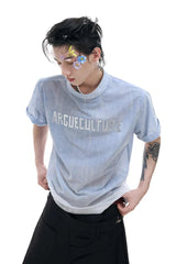 オンブルデニムルックボクシーTシャツ