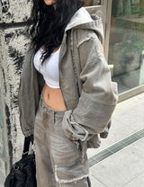 [UNISEX] Vintage Washing Cargo Wide Pants