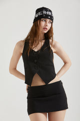 STRAP MINI SKIRT