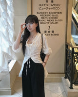 Dohwa Long Off-Shoulder & Strap Long Blouse