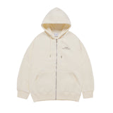 24FW UPSIDE DOWN LOGO NAPPING ZURRY HOODIE ZIP UP IVORY