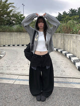 Flick チェックワイドコットンバルーンパンツ