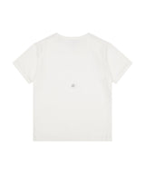 (DUC) Eyelet Stud Semi-Crop T-Shirt White