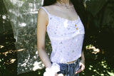 PASTEL FLOWER LACE SLEEVELESS (2COLOR)