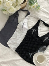 Cubic Cross Dot Halter Top
