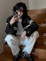 Babel Patch Leather Jacket