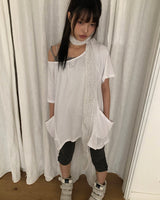 キャロットルーズフィットショートスリーブポケットTシャツ