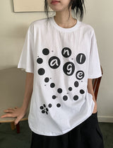 [unisex] レベア ルーズフィット リベット ドット ショート スリーブ ティー