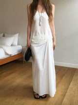 Twist drape maxi skirt