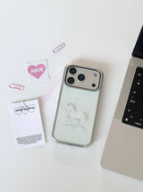 [Magsafe] MINT PONY Silver Glass Bumper Case