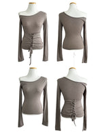 Loana Back Corset One-off  Shoulder T-shirt