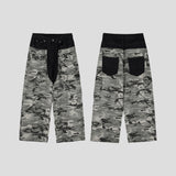 DN camo color combination denim pants (1C)