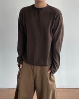 Waffle Crop Long Sleeve Tee