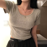 [BELLIDE MADE] スワ―リングリブクロップT