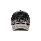 VA Stud Bleach Washing Denim Ball Cap / Black