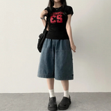 リカナンバー レタリング ショートスリーブ Tシャツ