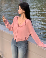 [MADE] Bali, see-through camisole cardigan setup