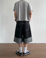 Rollup Bermuda Denim Pants