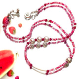 Kichikichiyaya Raspberry Necklace