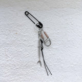 Wire Form Fishbone Charm Keychain