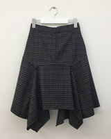 ランブルチェックカットアウトミディスカート (2color)