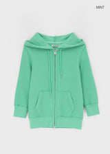 [B-BASIC] Waffle Slim Fit 3/4 Length Zip-Up Hoodie (2 SIZE)