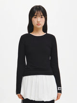 レース ラウンドネック Tシャツ