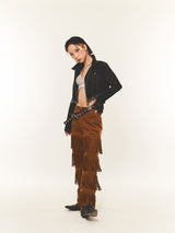 DIAGONAL CROP DENIM JACKET