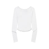 SUNNIOR LACE V-NECK LONG SLEEVE T (3Color)