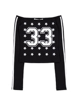 33スターオフショルダーセット　ブラック