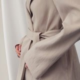 D-RING BELTED JACKET BEIGE