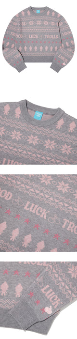 TROLLS JACQUARD ニット - MELANGE GRAY