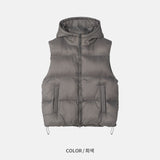 Tailed Padded Hooded Vest 3C
