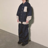 reverse Terry Pocket Denim Jacket_blue